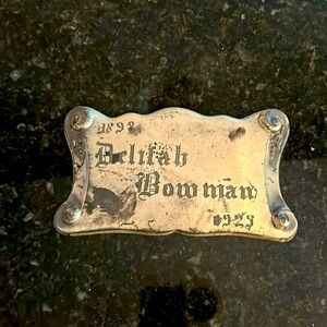 Vintage etched plaque